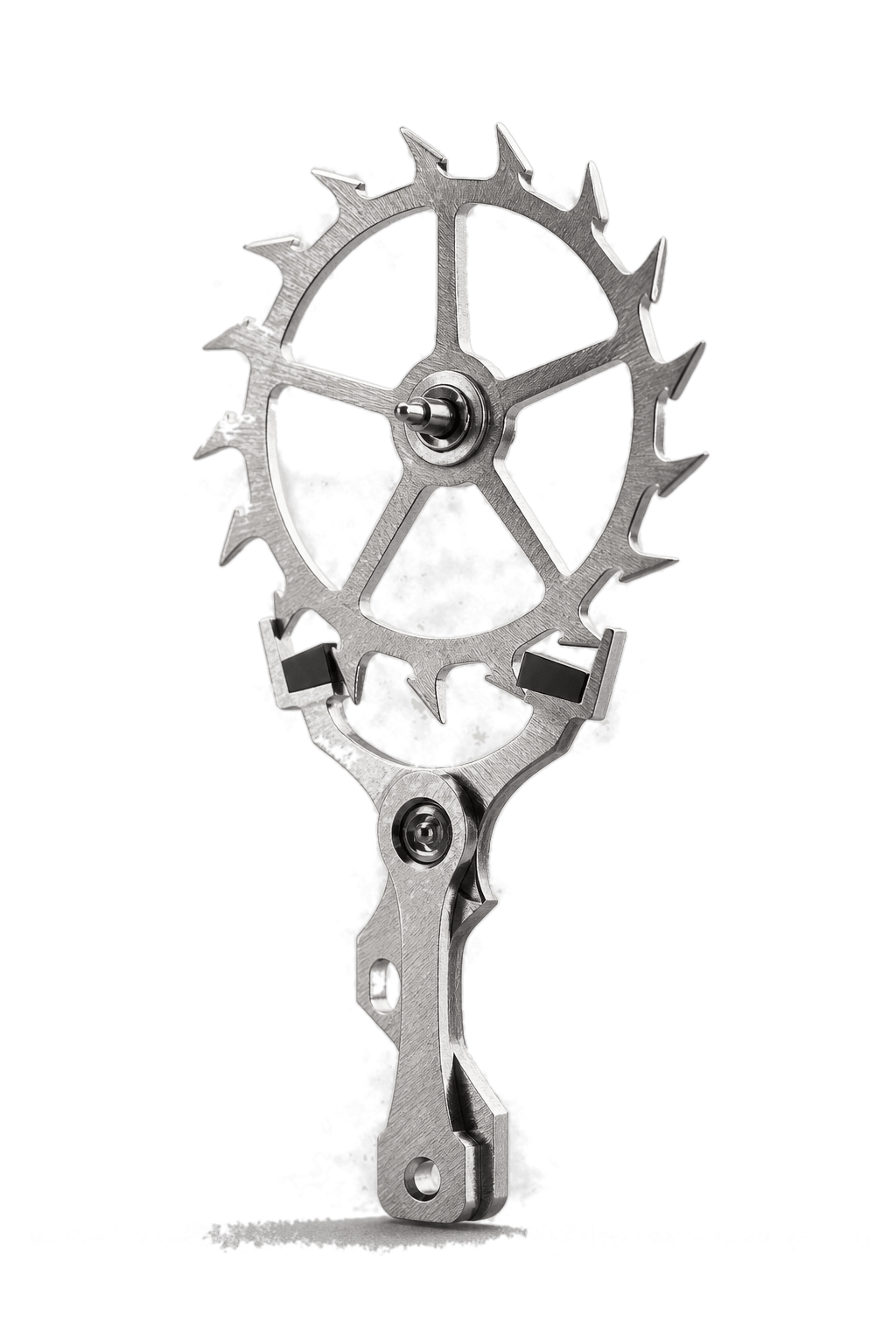 Swiss lever escapement — escape wheel and pallet fork